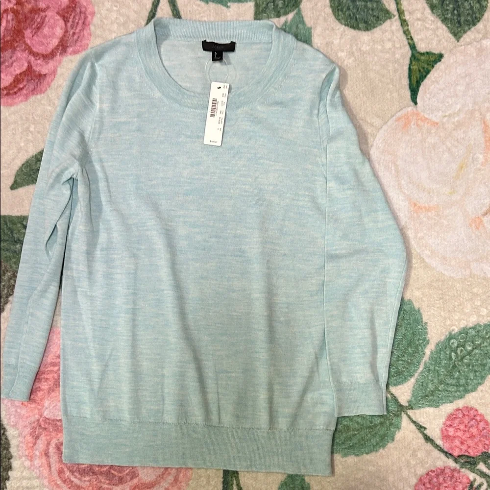 J. Crew Light Blue Crewneck Sweater